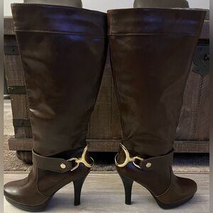Elegant Brown Knee-High Boots
